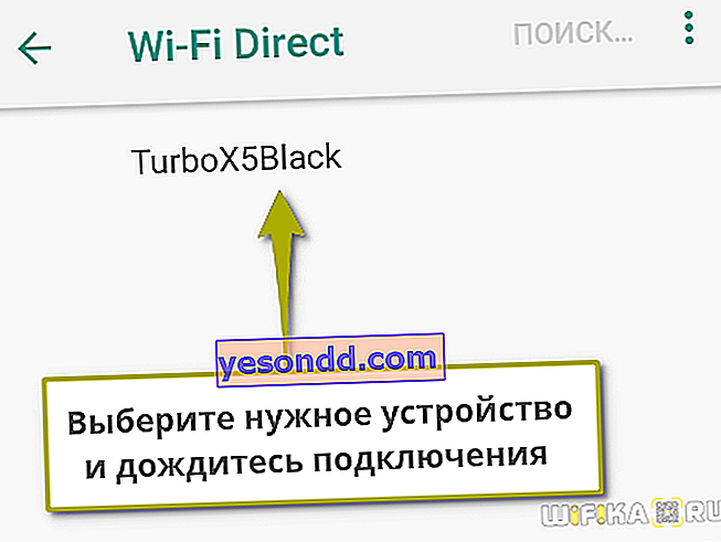 wifi direct sur téléphone