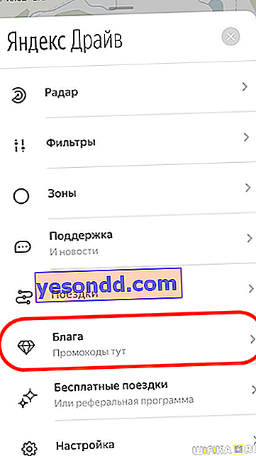benedizioni di Yandex drive