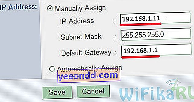 adres IP serwera druku