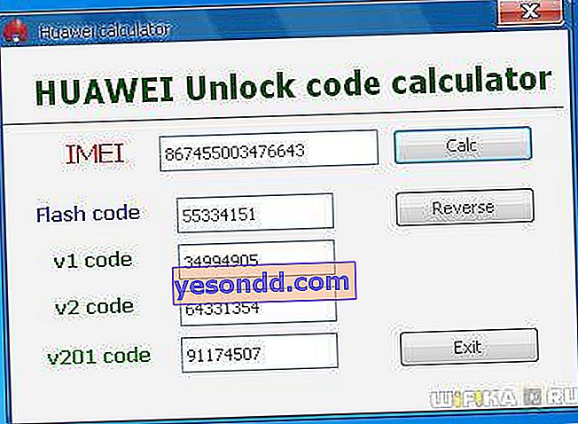 huawei unlock calculator