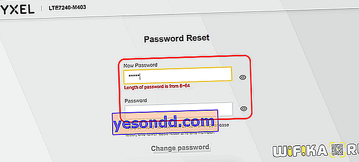 changement de mot de passe