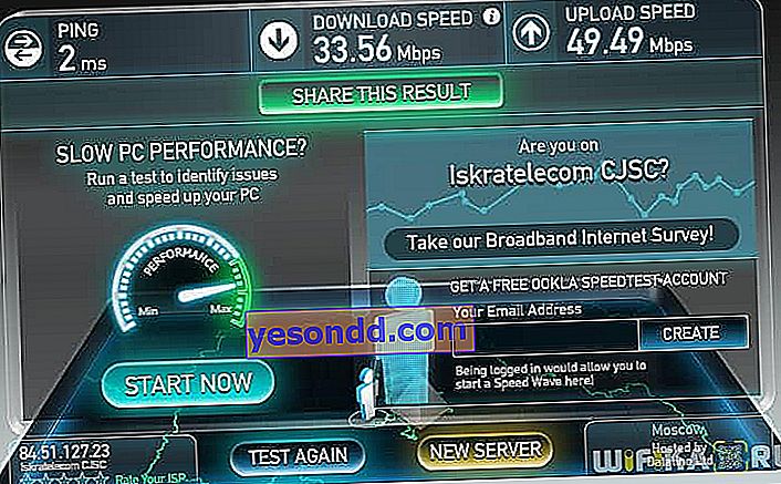 Швидкість wifi з'єднання